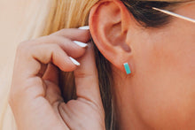 Load image into Gallery viewer, Turquoise Bar Earrings