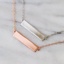 Load image into Gallery viewer, Engravable Bar Necklace