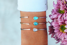 Load image into Gallery viewer, Turquoise Open Stone Cuff
