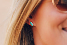 Load image into Gallery viewer, Turquoise Bar Earrings
