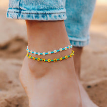 Load image into Gallery viewer, Daisy Seed Bead Anklet
