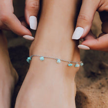 Load image into Gallery viewer, Dangling Gem Chain Anklet
