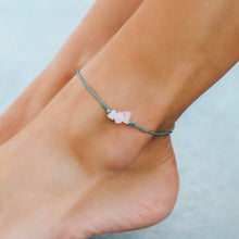 Load image into Gallery viewer, Rose Quartz Raw Stone Anklet
