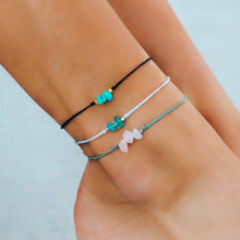 Load image into Gallery viewer, Rose Quartz Raw Stone Anklet
