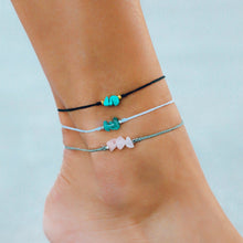 Load image into Gallery viewer, Turquoise Raw Stone Anklet
